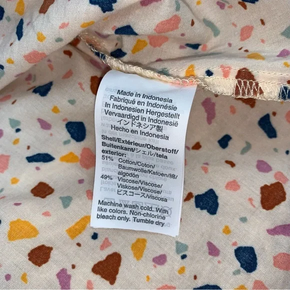 Madewell Tie-Front Cami Tank Top in Terrazzo Confetti - Picture 8 of 9